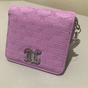 Juicy Couture Chic Pink Embossed Wallet with Silver Charm